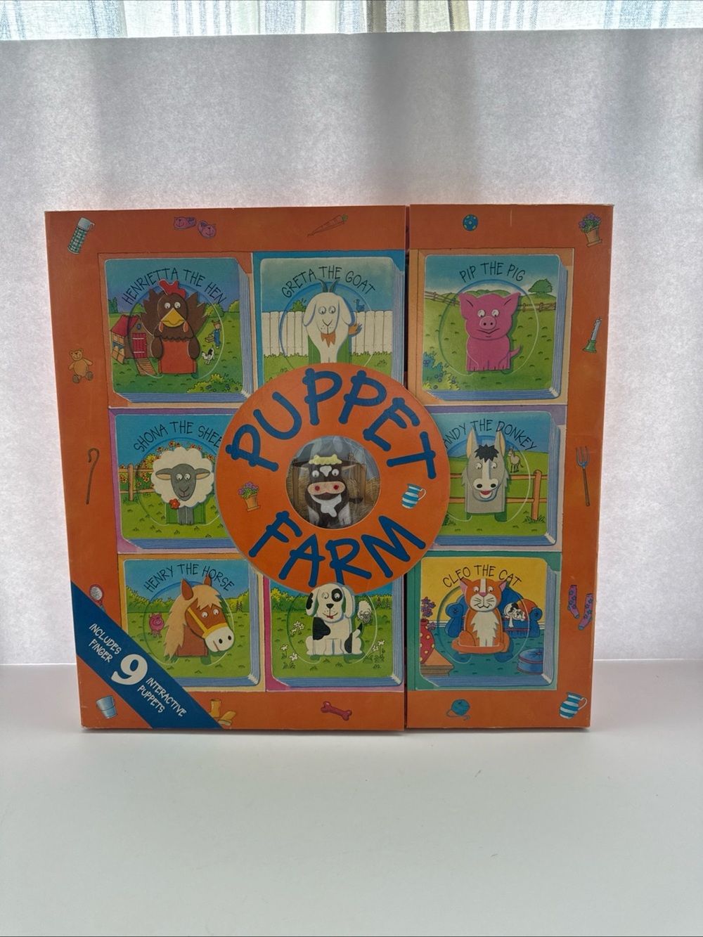Large Puppet Farm Kids Book Set - 9 book/finger puppets Preschool Homeschool